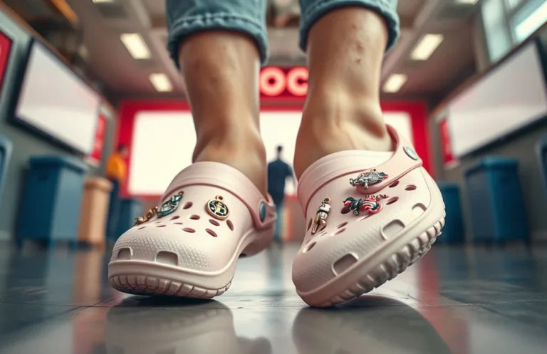how to put crocs charms on shoes?