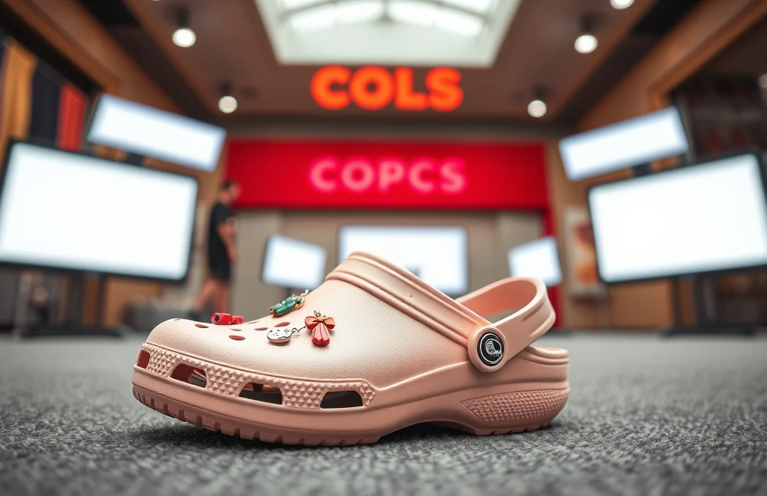 how to put shoe charms on crocs?