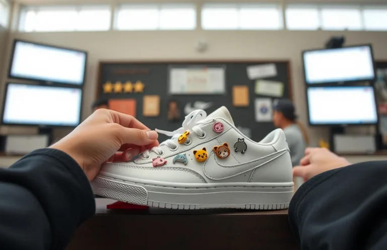 how to put shoe charms on sneakers?