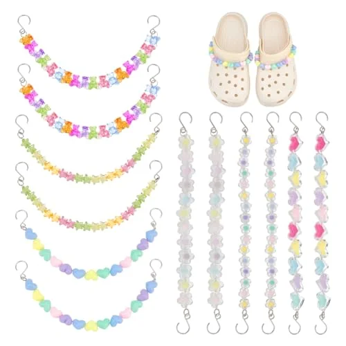 beaded charm shoe chain
