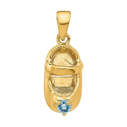 birthstone baby shoe charms gold