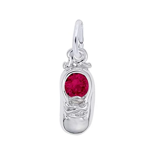birthstone baby shoe charms