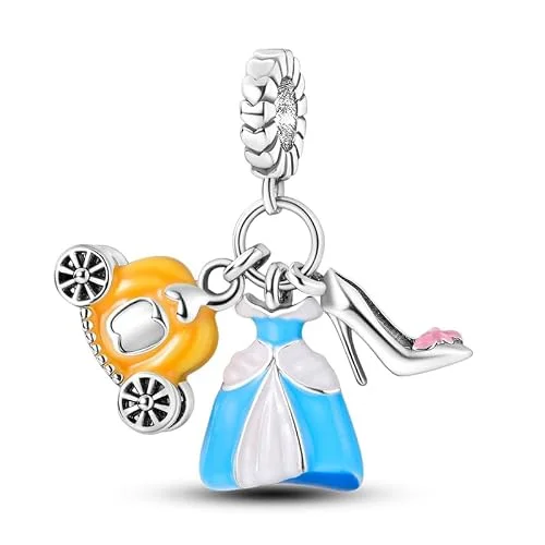 cinderella shoe charm bracelet