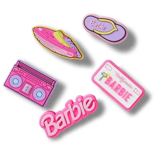 crocs barbie retro jibbitz 5-pack shoe charms