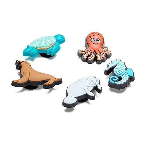 crocs girl's cuties under the sea jibbitz 5-pack shoe charms