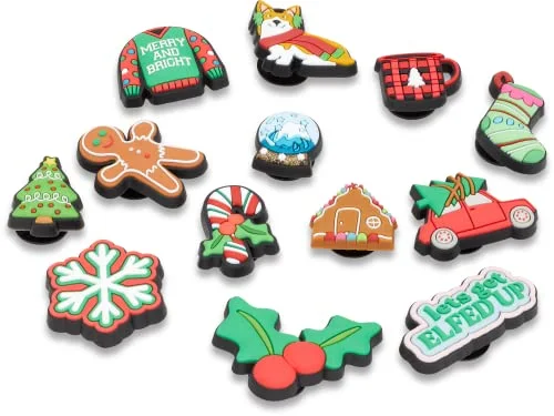 crocs jibbitz 13-pack holiday shoe charms
