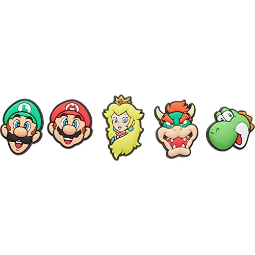 crocs jibbitz 5-pack unicorn shoe charms supermario