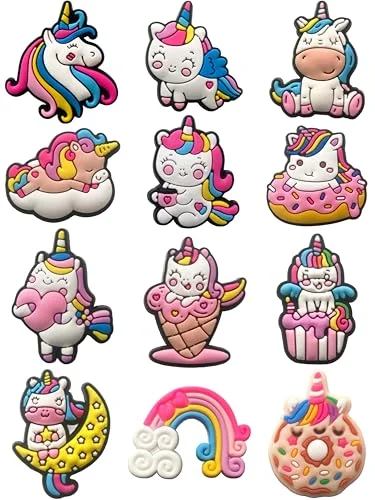 crocs jibbitz 5-pack unicorn shoe charms
