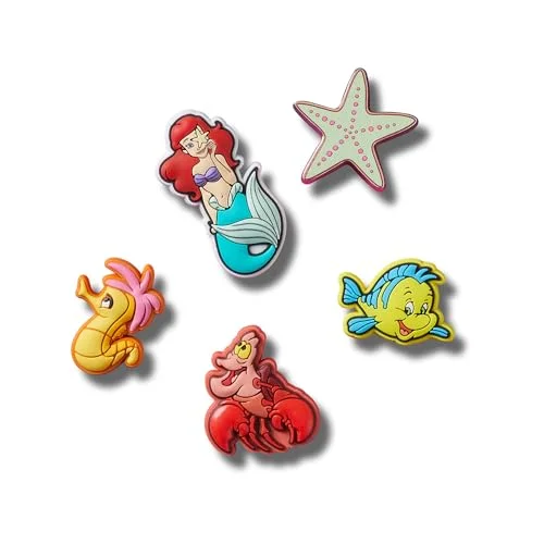 crocs princess ariel 5-pack jibbitz shoe charms
