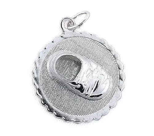 engraved baby shoe charms