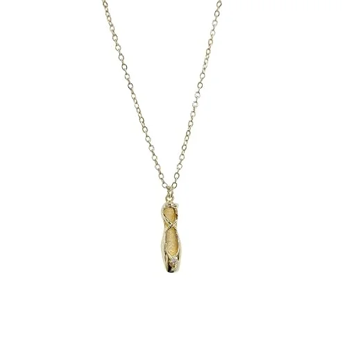 gold ballet shoe charm
