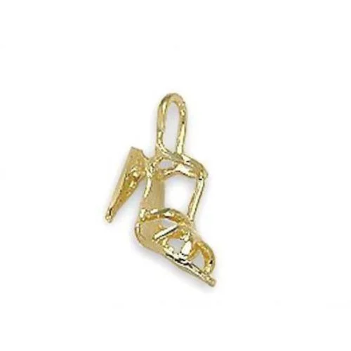 gold high heel shoe charms