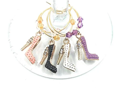 high heel shoe wine charms