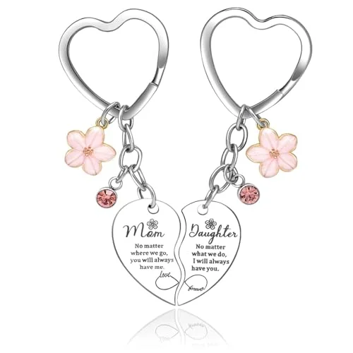 key chain fob mom charm shoe heart purse