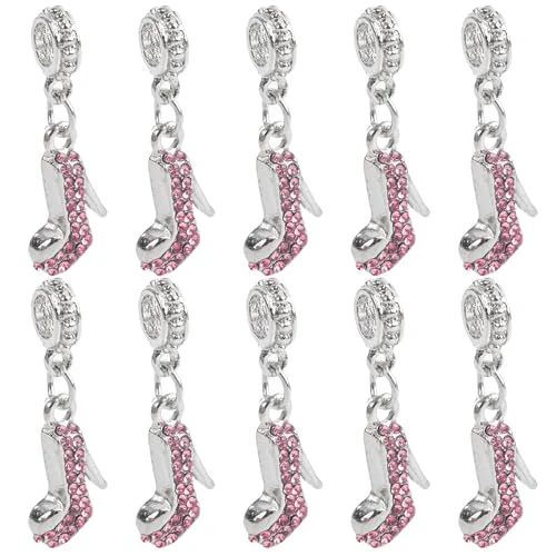 pink high heel shoe charms