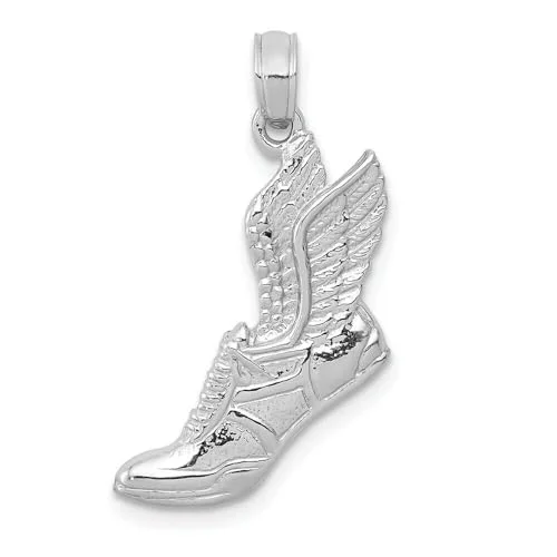 running shoe with wings charm