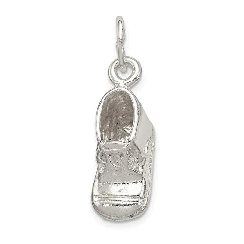 sterling silver baby shoe charm