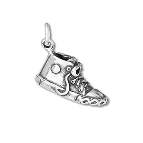 sterling silver tennis shoe charm