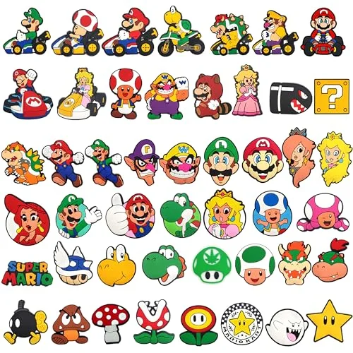 super mario shoe charms