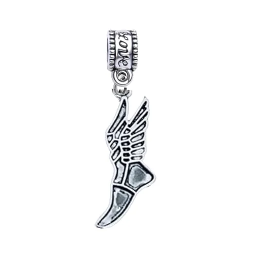 track shoe with wings charm