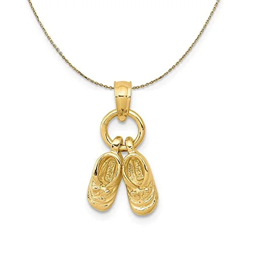 vintage 14kt gold baby shoes charm