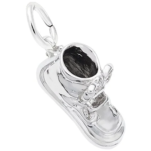 white gold baby boy shoe charms